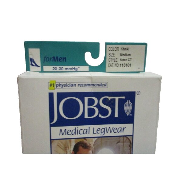 Jobst 115101 For Men Khaki 20-30 mmHg Medium CT Compression Stockings Socks - Picture 4 of 4